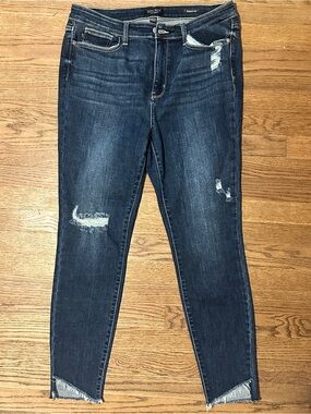 Judy Blue Dark  Blue Distressed Women’s Jeans - Skinny Fit
